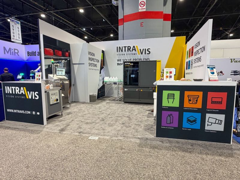 INTRAVIS Vision Systems PACK EXPO 2026 standının genel görünümü, Chicago