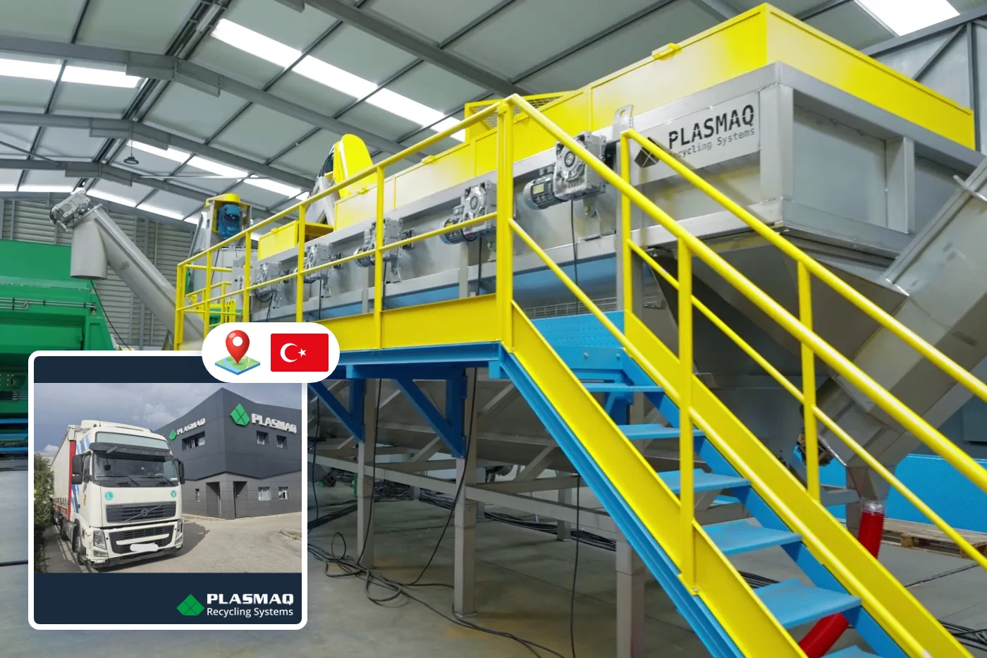 PLASMAQ yıkama hattı ve Türkiye’ye yola çıkan tır